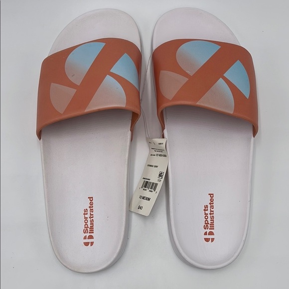 NWT Sports Illustrated White / Peach Sandals Size 10 Medium - Picture 1 of 8